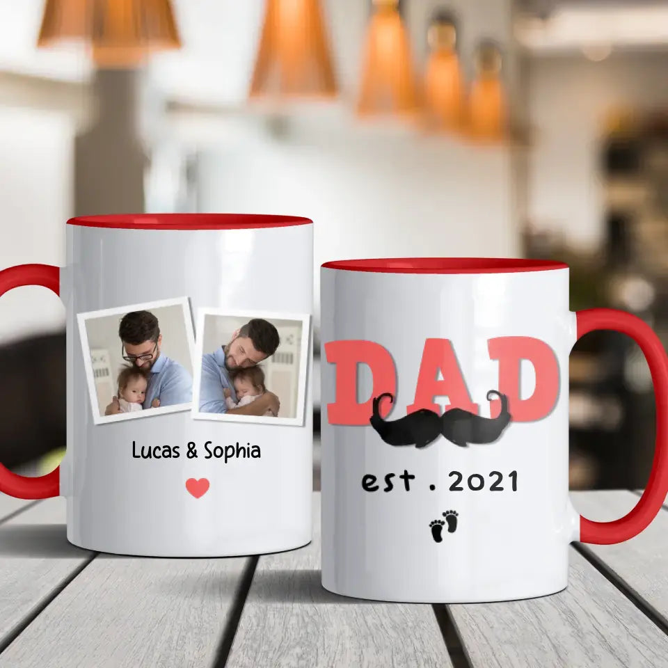 New Baby Girl - Custom Photo - Personalized Gifts For Dad - Mug