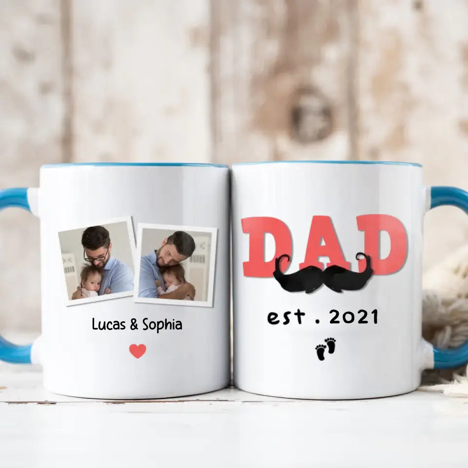 New Baby Girl - Custom Photo - Personalized Gifts For Dad - Mug