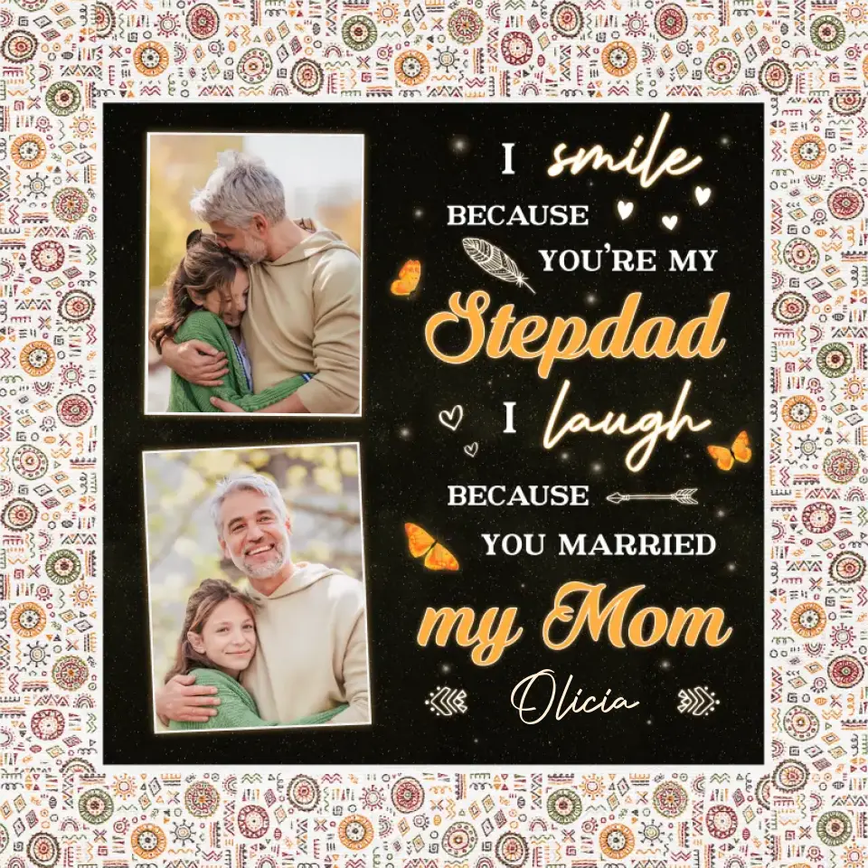 You're My Stepdad - Custom Photo - Personalized Gifts For Dad - Pillow