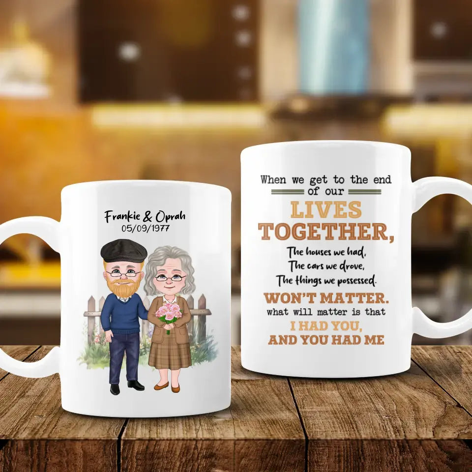 Lives Together - Custom Name - Personalized Gifts For Grandpa - Mug