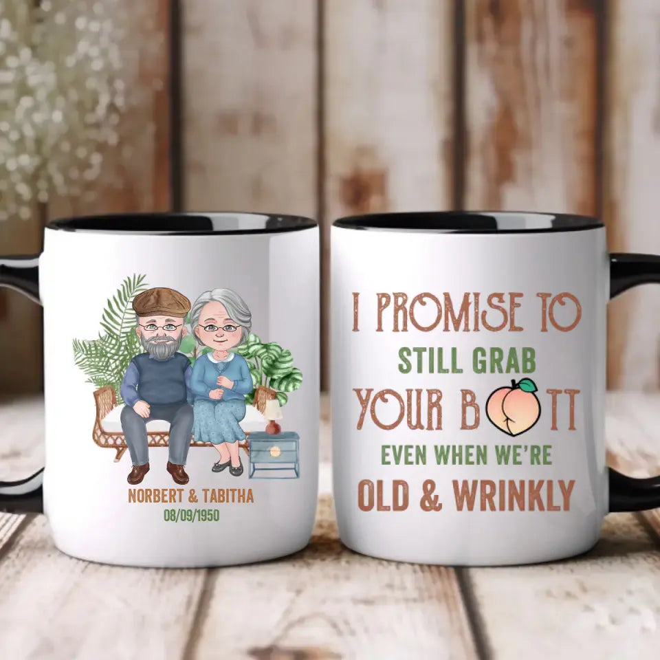 I Promise To Still Grab - Custom Name - Personalized Gifts For Grandpa - Mug