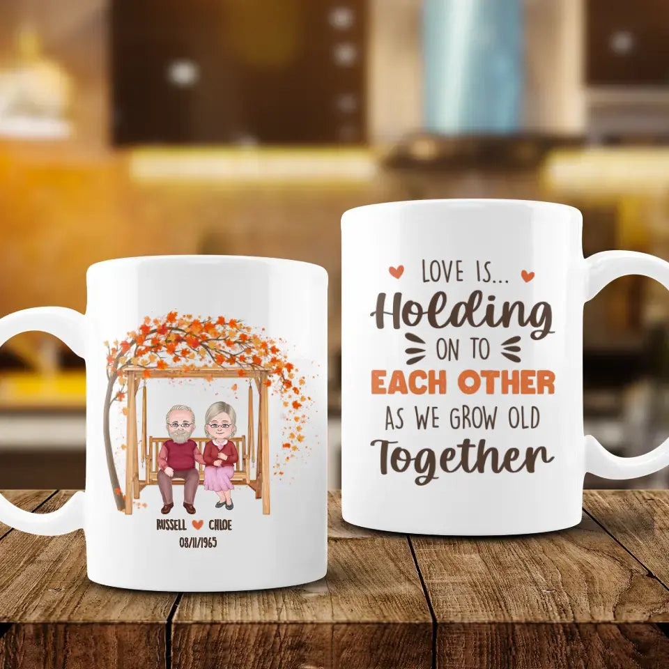 We Grow Old Together - Custom Name - Personalized Gifts For Grandpa - Mug