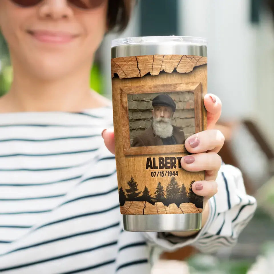 Papa Bear - Custom Photo - Personalized Gifts For Grandpa - 20oz Tumbler