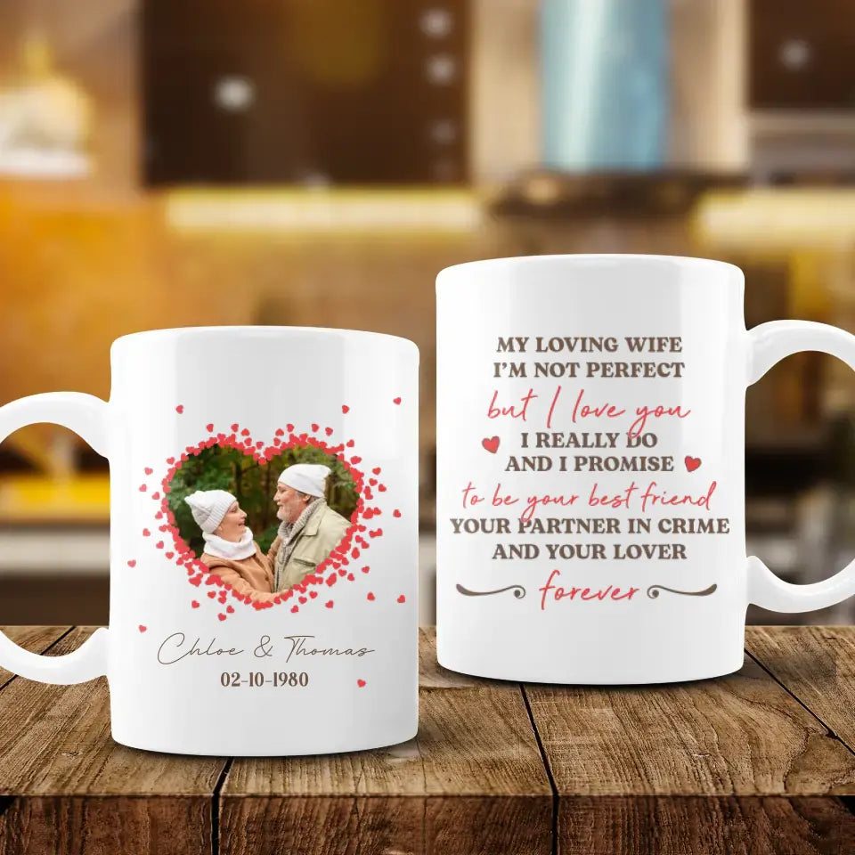 Loving Old Couple - Custom Photo - Personalized Gifts For Grandpa - Mug