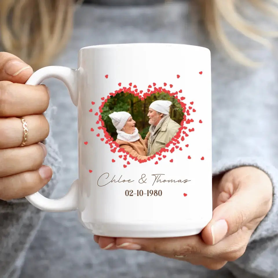 Loving Old Couple - Custom Photo - Personalized Gifts For Grandpa - Mug