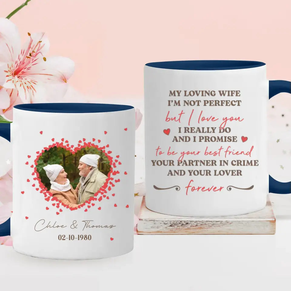 Loving Old Couple - Custom Photo - Personalized Gifts For Grandpa - Mug