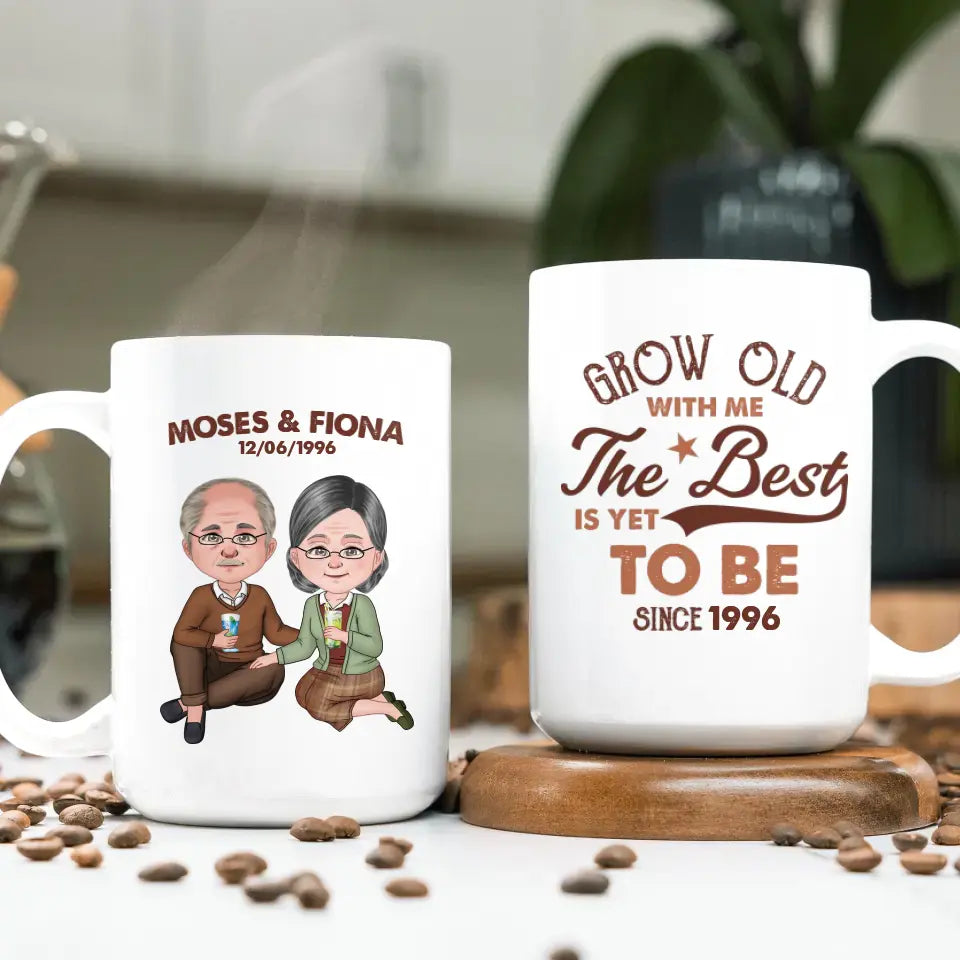 Grow Old With Me - Custom Name - Personalized Gifts For Grandpa - Mug