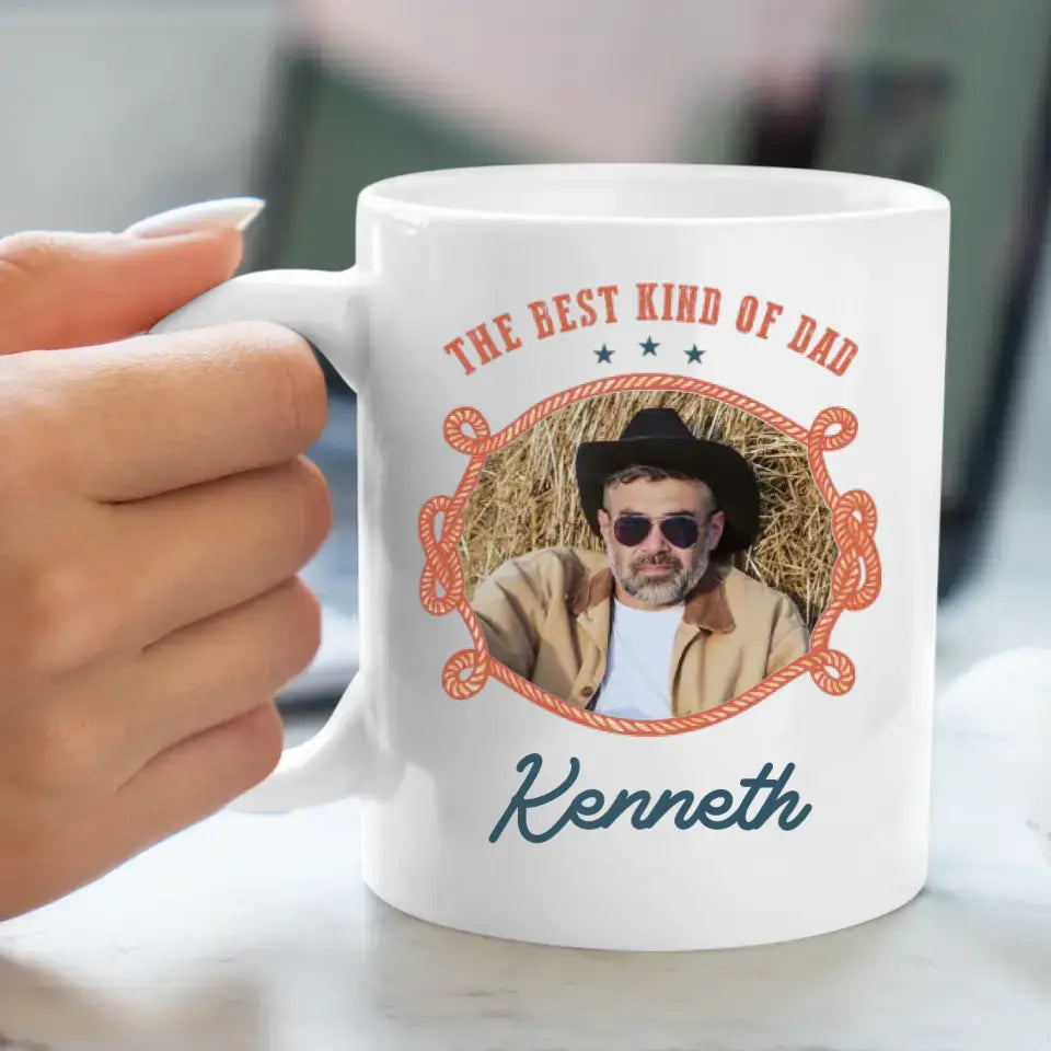 The Best Kind Of Dad - Custom Photo - Personalized Gifts For Dad - Mug