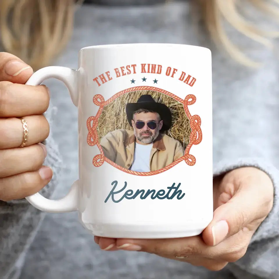 The Best Kind Of Dad - Custom Photo - Personalized Gifts For Dad - Mug