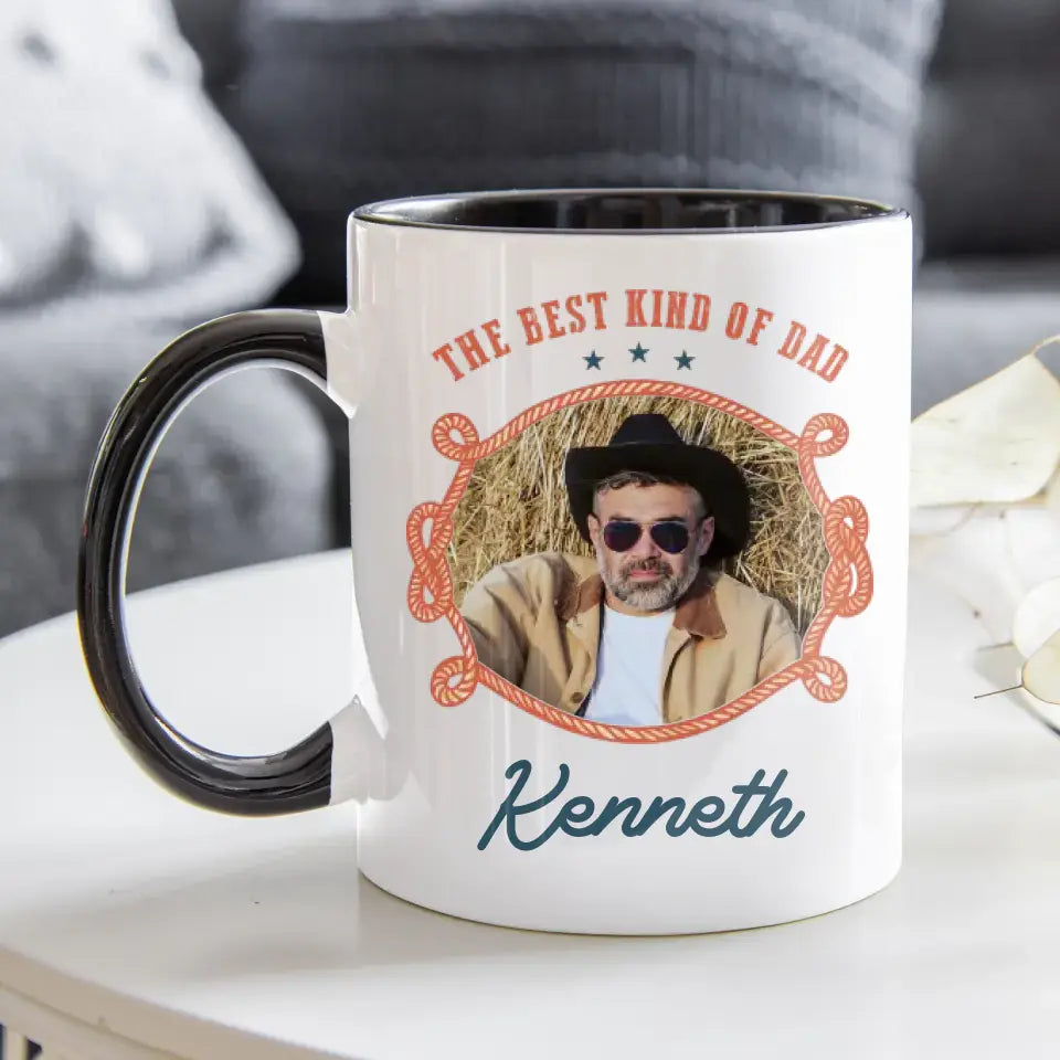 The Best Kind Of Dad - Custom Photo - Personalized Gifts For Dad - Mug