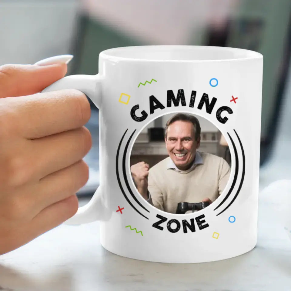 Dad By Day Gamer By Night - Custom Photo - Personalized Gifts For Dad - Mug