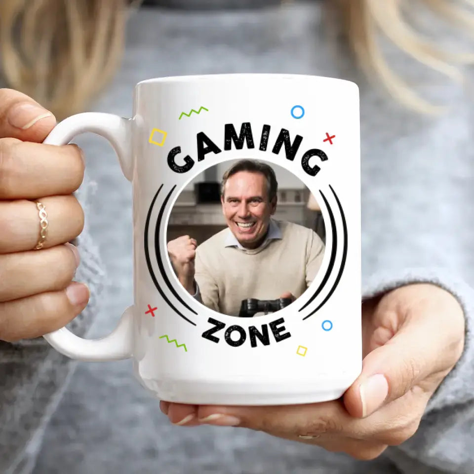 Dad By Day Gamer By Night - Custom Photo - Personalized Gifts For Dad - Mug