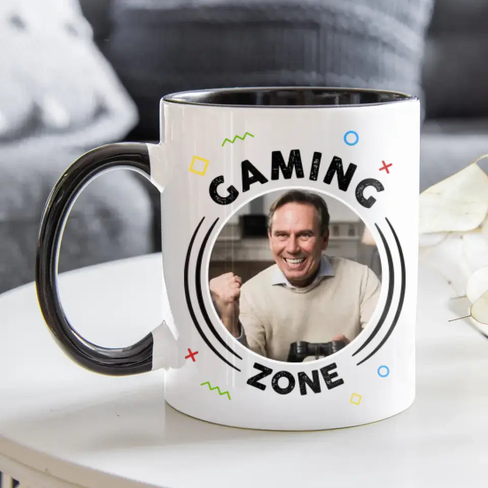 Dad By Day Gamer By Night - Custom Photo - Personalized Gifts For Dad - Mug