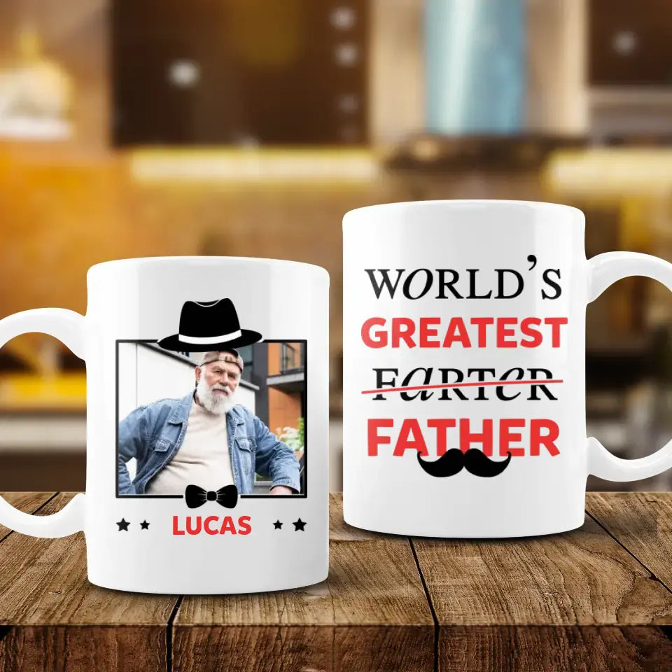 Farter Father - Custom Photo - Personalized Gifts For Dad - Mug