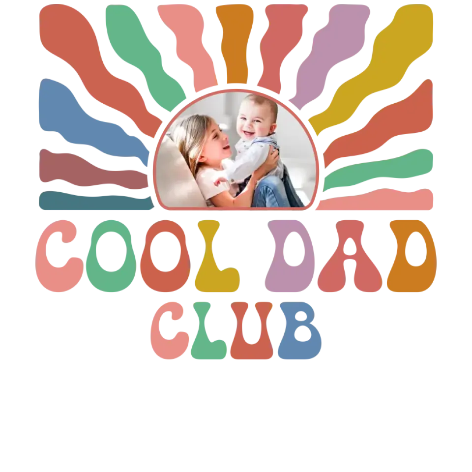 Cool Dad Club - Custom Photo - Personalized Gifts For Dad - T-Shirt