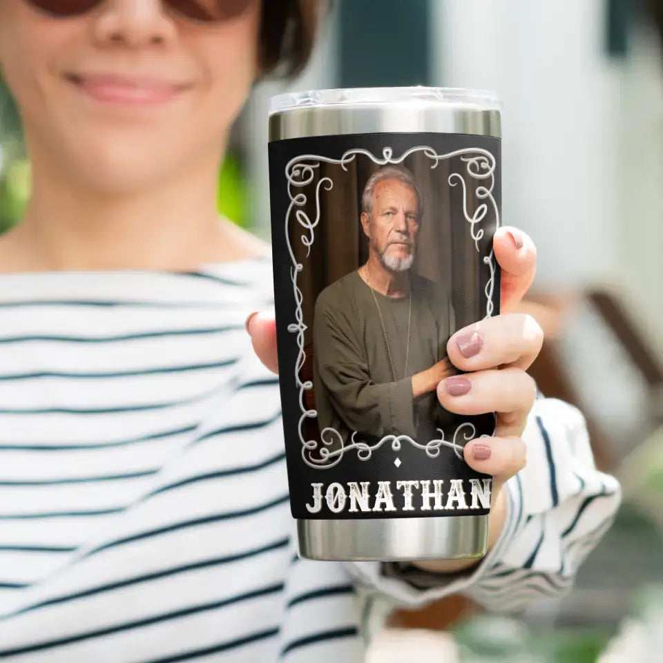 Vintage Grandpa - Custom Photo - Personalized Gifts For Grandpa - 20oz Tumbler