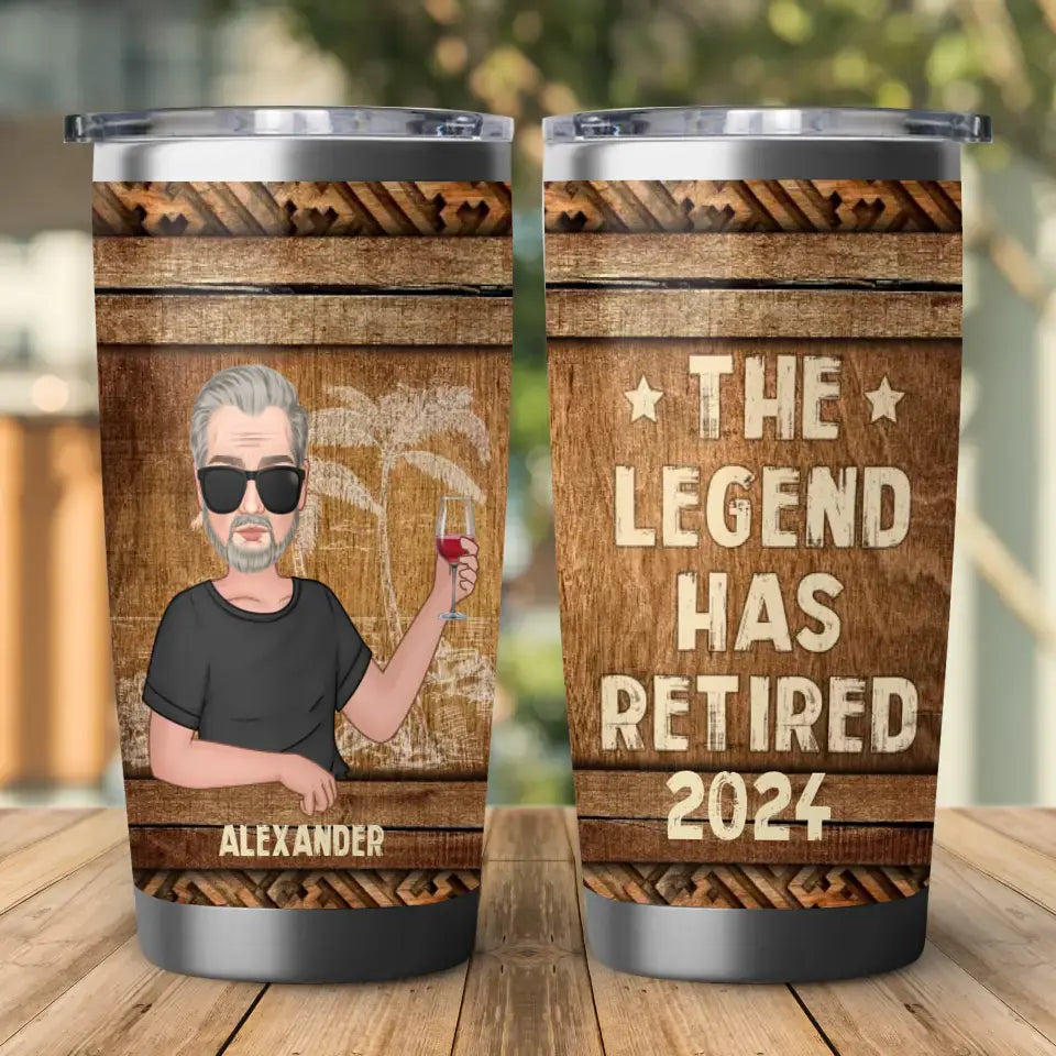 Grandpa Has Retired - Custom Name - Personalized Gifts For Grandpa - 20oz Tumbler