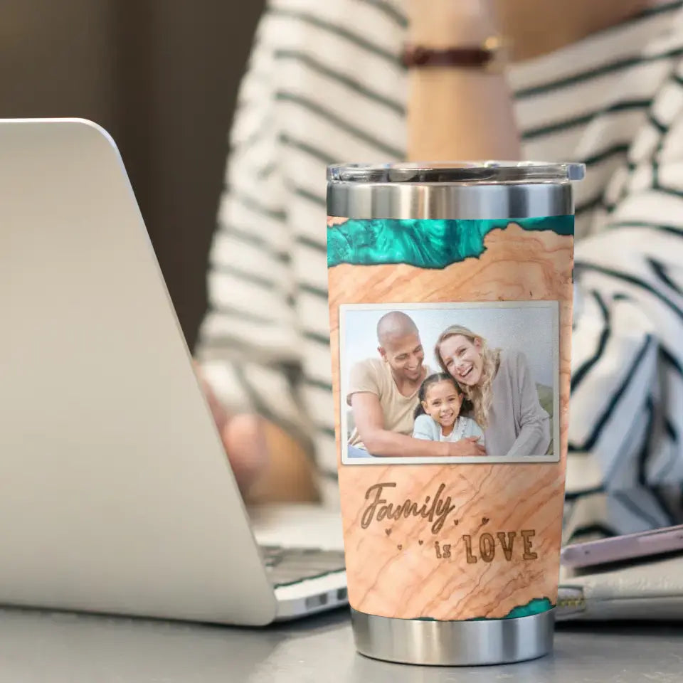 Family Is Love - Custom Name - Personalized Gifts For Family - 20oz Tumbler