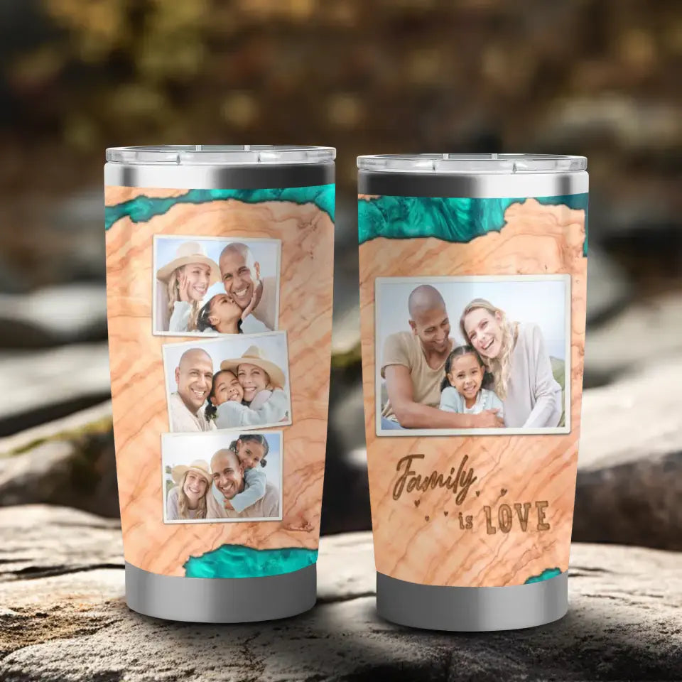 Family Is Love - Custom Name - Personalized Gifts For Family - 20oz Tumbler