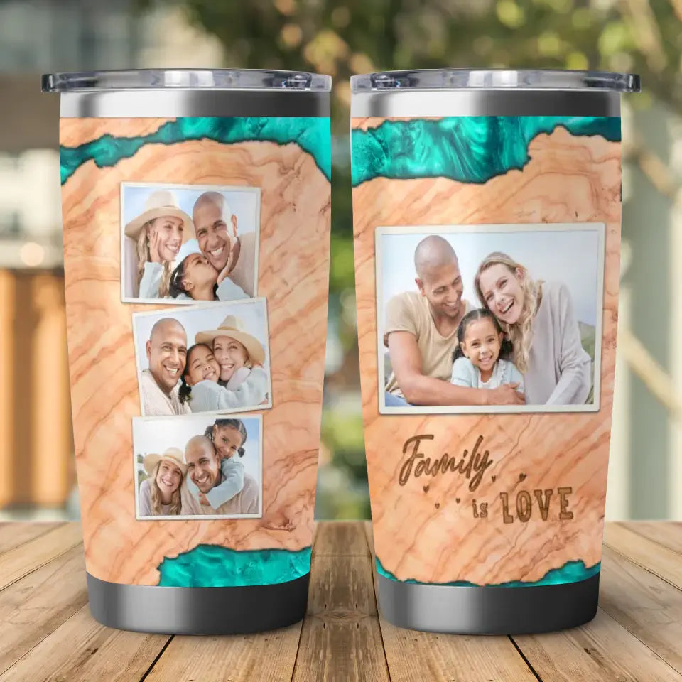 Family Is Love - Custom Name - Personalized Gifts For Family - 20oz Tumbler