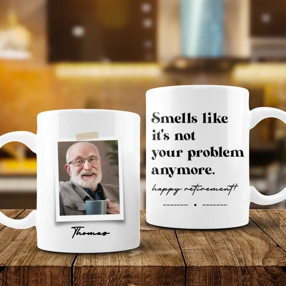 Not Your Problem Anymore - Custom Photo - Personalized Gifts For Grandpa - Mug