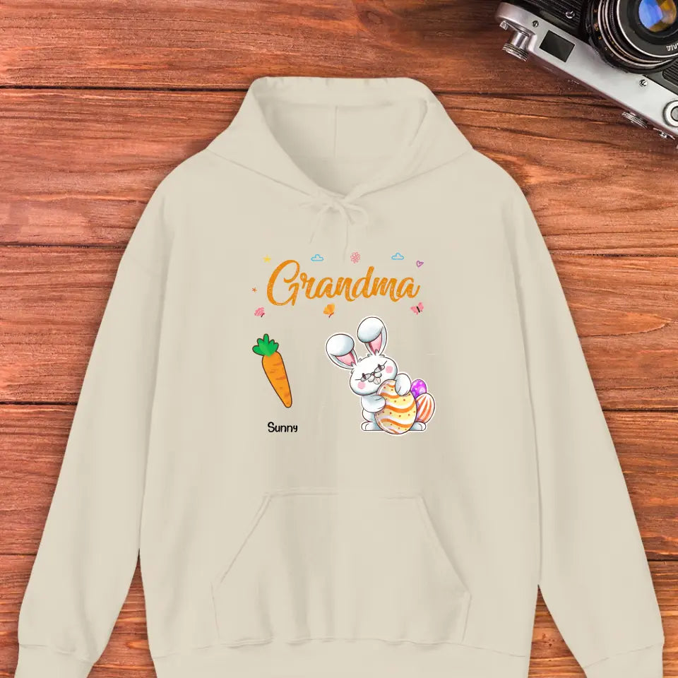 Grandparents Bunny And Carrots - Personalized Gifts For Grandparents - Unisex T-Shirt