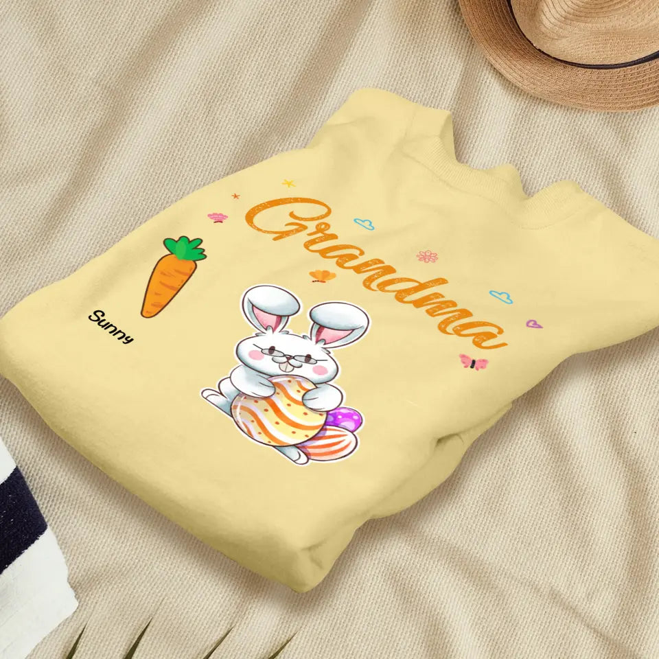 Grandparents Bunny And Carrots - Personalized Gifts For Grandparents - Unisex Sweater