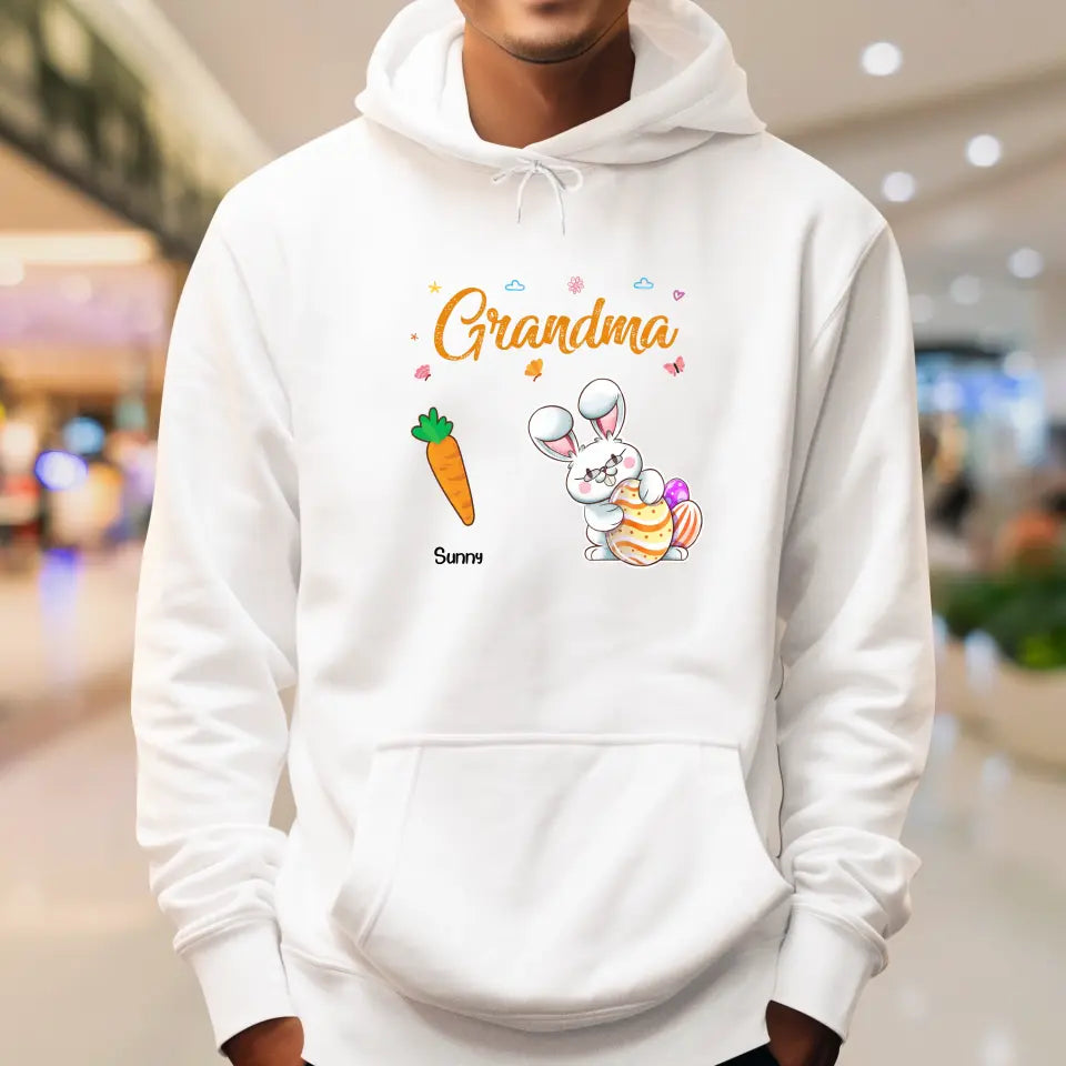 Grandparents Bunny And Carrots - Personalized Gifts For Grandparents - Unisex T-Shirt