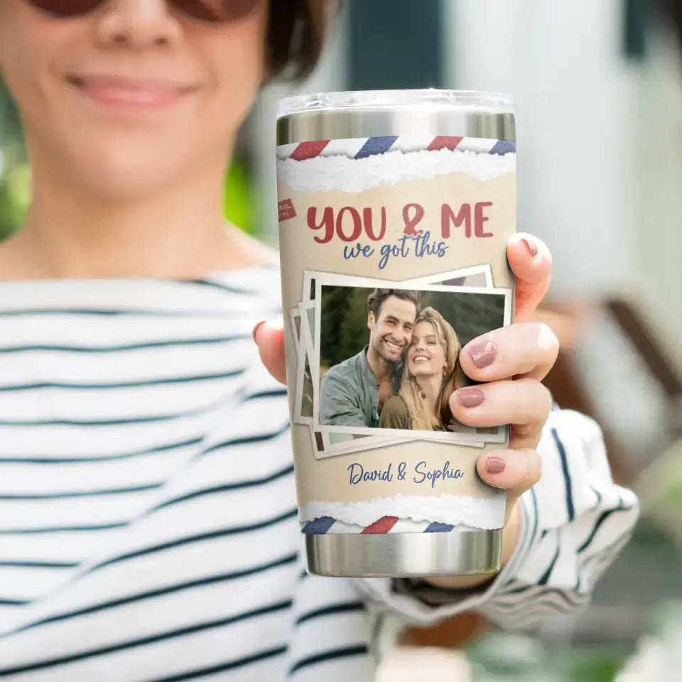 Falling In Love With You - Custom Photo - Personalized Gifts For Couple - 20oz Tumbler