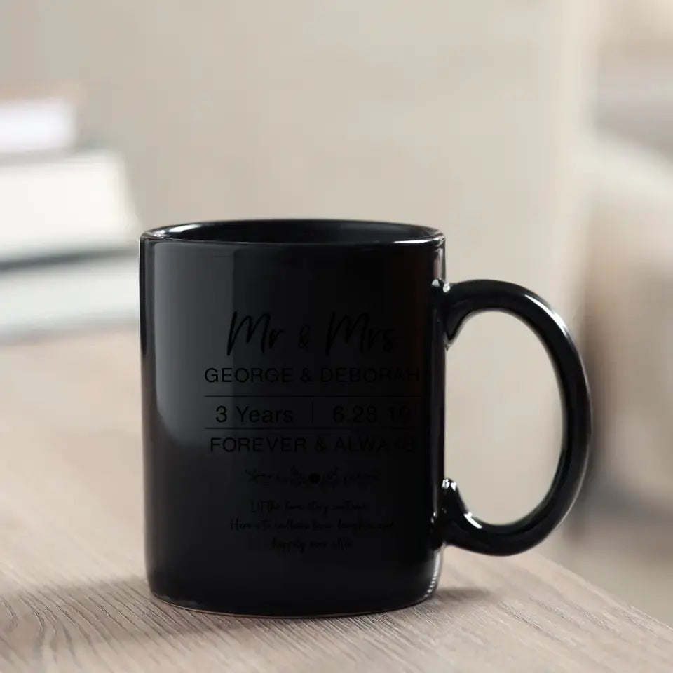 Mr & Mrs Forever & Always - Personalized Gifts For Couples - Mug