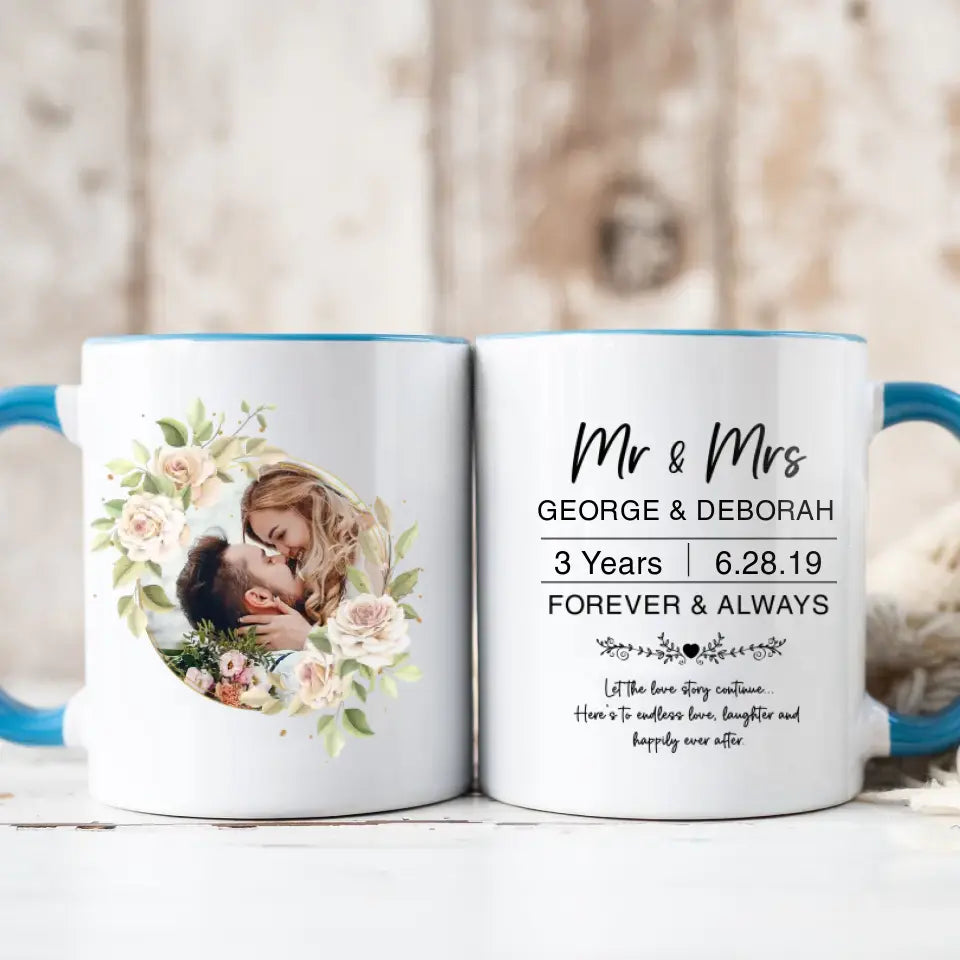 Mr & Mrs Forever & Always - Personalized Gifts For Couples - Mug