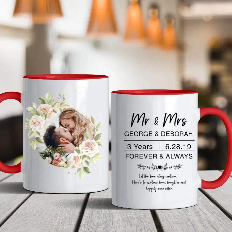 Mr & Mrs Forever & Always - Personalized Gifts For Couples - Mug