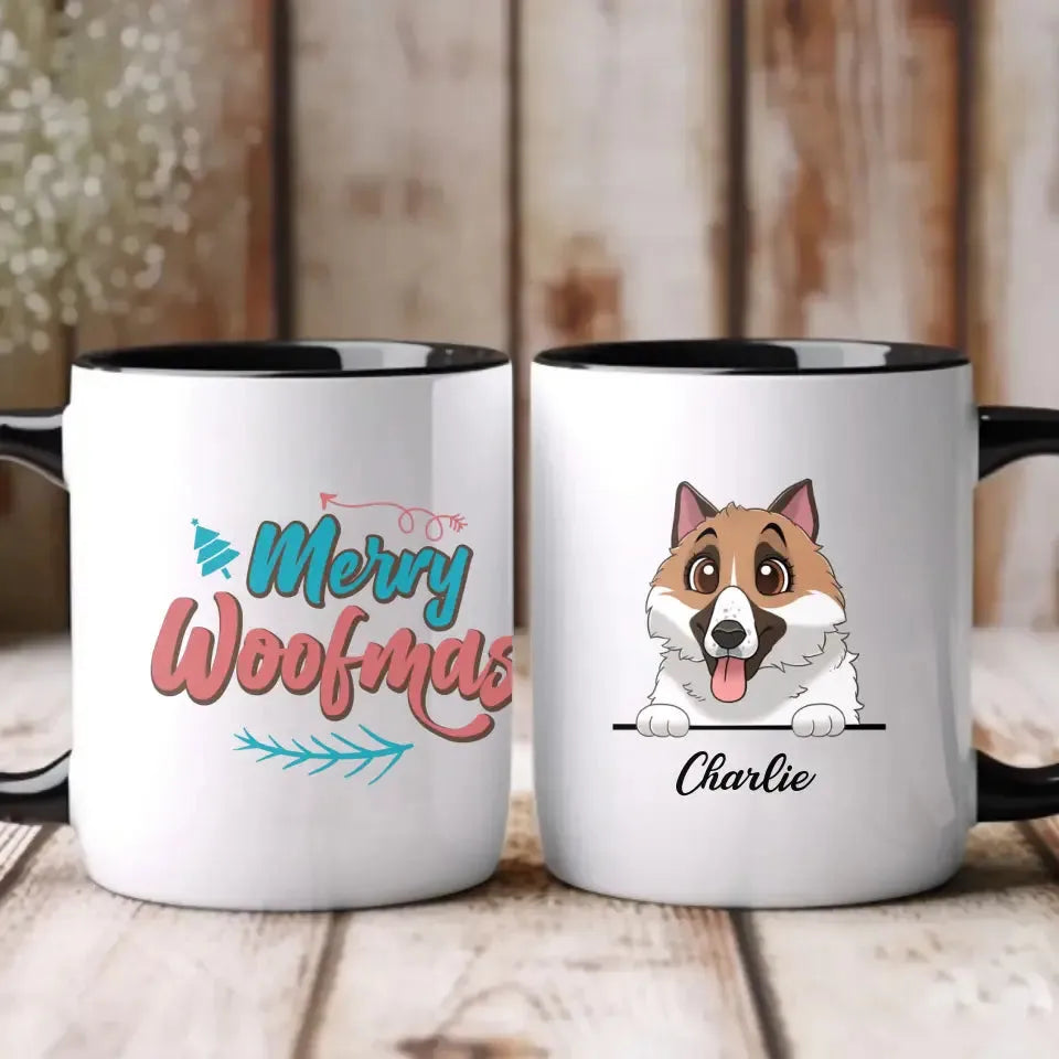 Merry Woofmas Hooman - Custom Name - Personalized Gifts For Dog Lovers - Mug