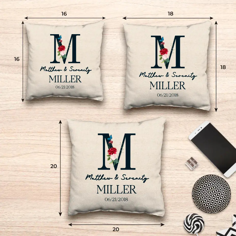 Engagement For Couple - Custom Alphabet - Personalized Gifts For Couple - Pillow