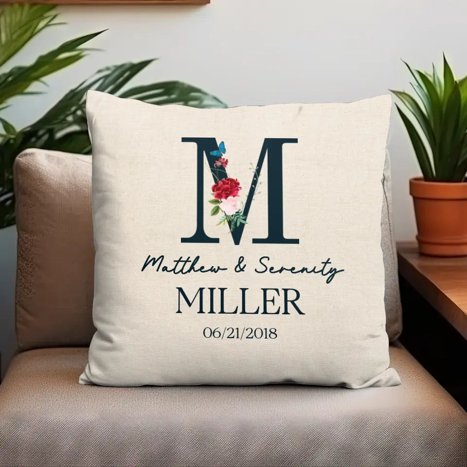 Engagement For Couple - Custom Alphabet - Personalized Gifts For Couple - Pillow