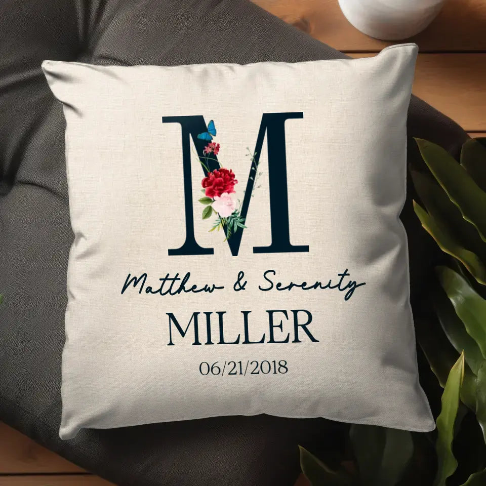 Engagement For Couple - Custom Alphabet - Personalized Gifts For Couple - Pillow