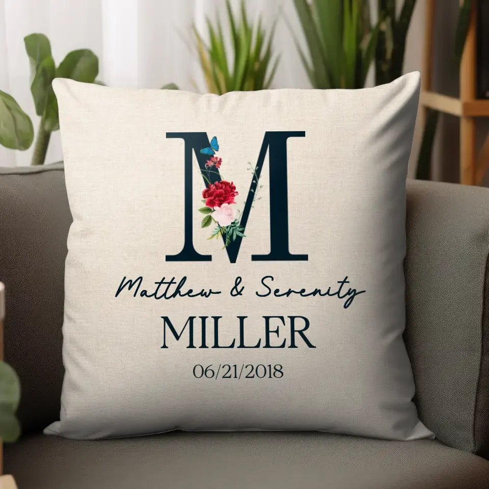 Engagement For Couple - Custom Alphabet - Personalized Gifts For Couple - Pillow