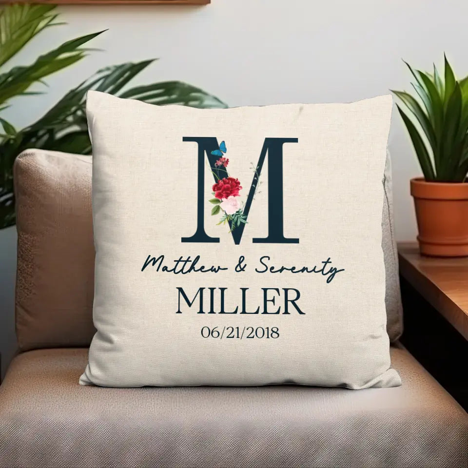 Engagement For Couple - Custom Alphabet - Personalized Gifts For Couple - Pillow