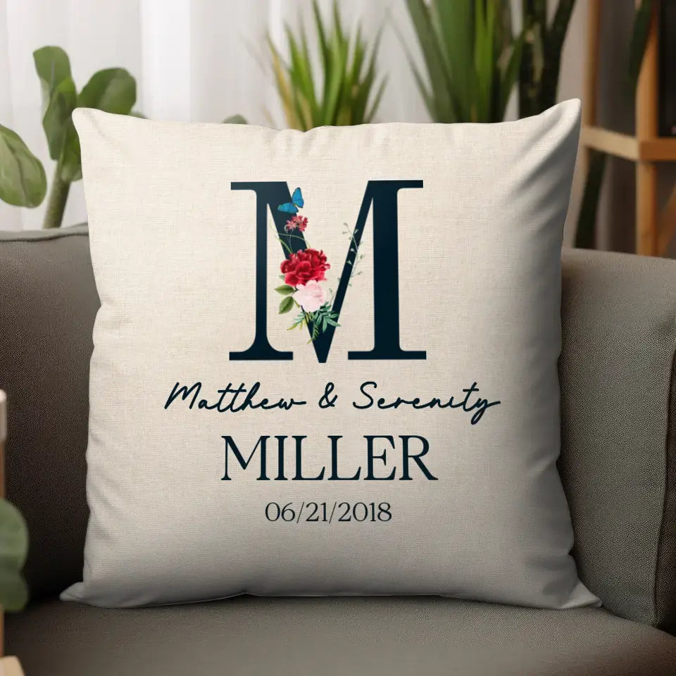 Engagement For Couple - Custom Alphabet - Personalized Gifts For Couple - Pillow