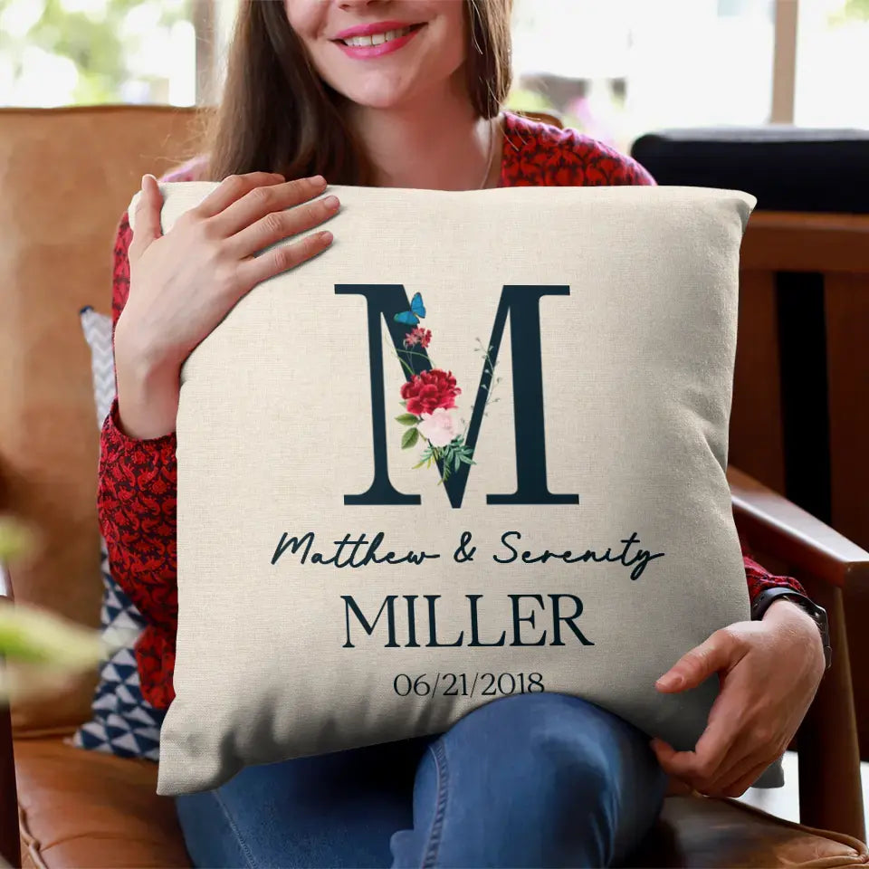 Engagement For Couple - Custom Alphabet - Personalized Gifts For Couple - Pillow