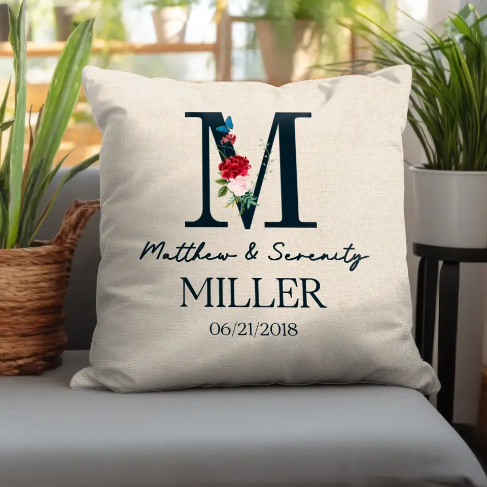 Engagement For Couple - Custom Alphabet - Personalized Gifts For Couple - Pillow