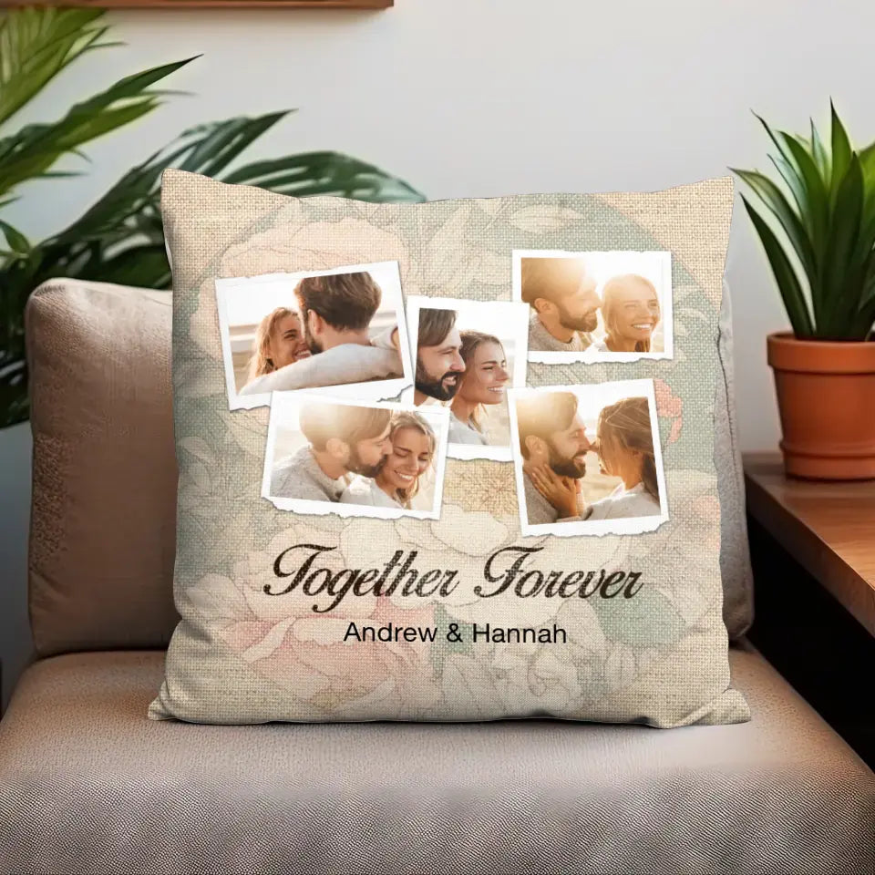 Together Forever - Custom Photo - Personalized Gifts For Couple - Pillow