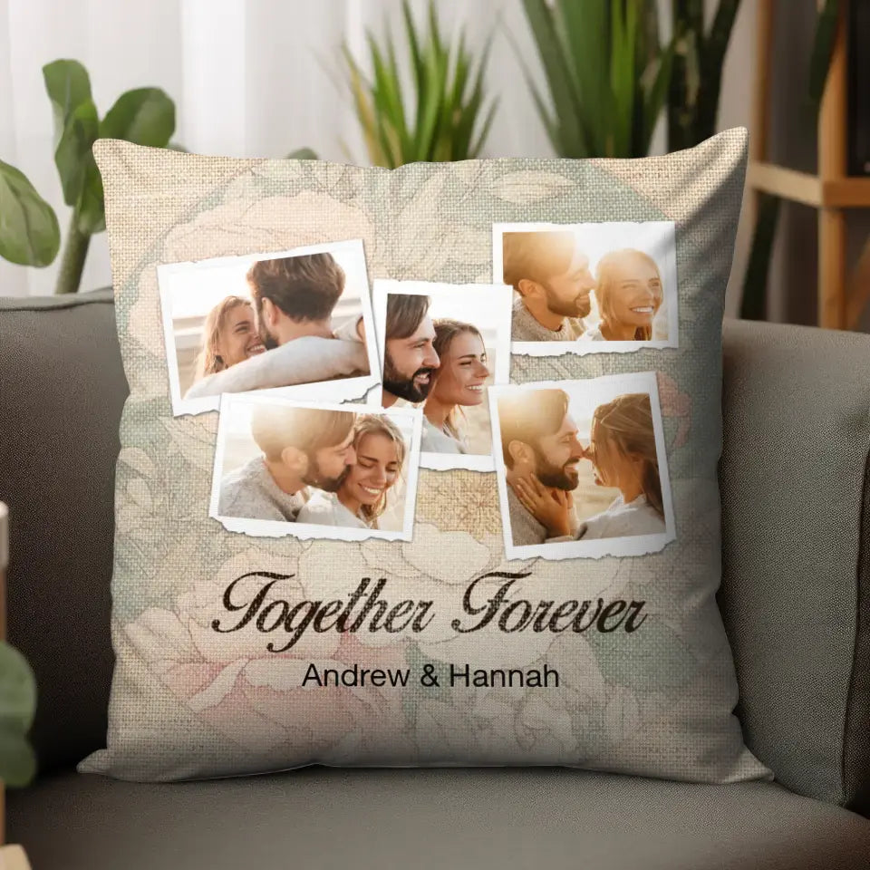 Together Forever - Custom Photo - Personalized Gifts For Couple - Pillow