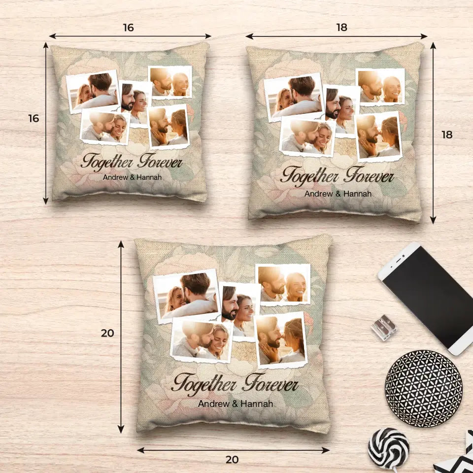 Together Forever - Custom Photo - Personalized Gifts For Couple - Pillow