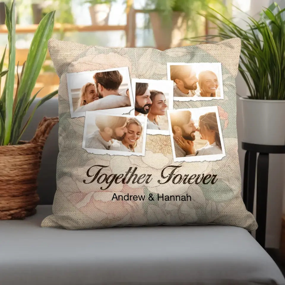 Together Forever - Custom Photo - Personalized Gifts For Couple - Pillow
