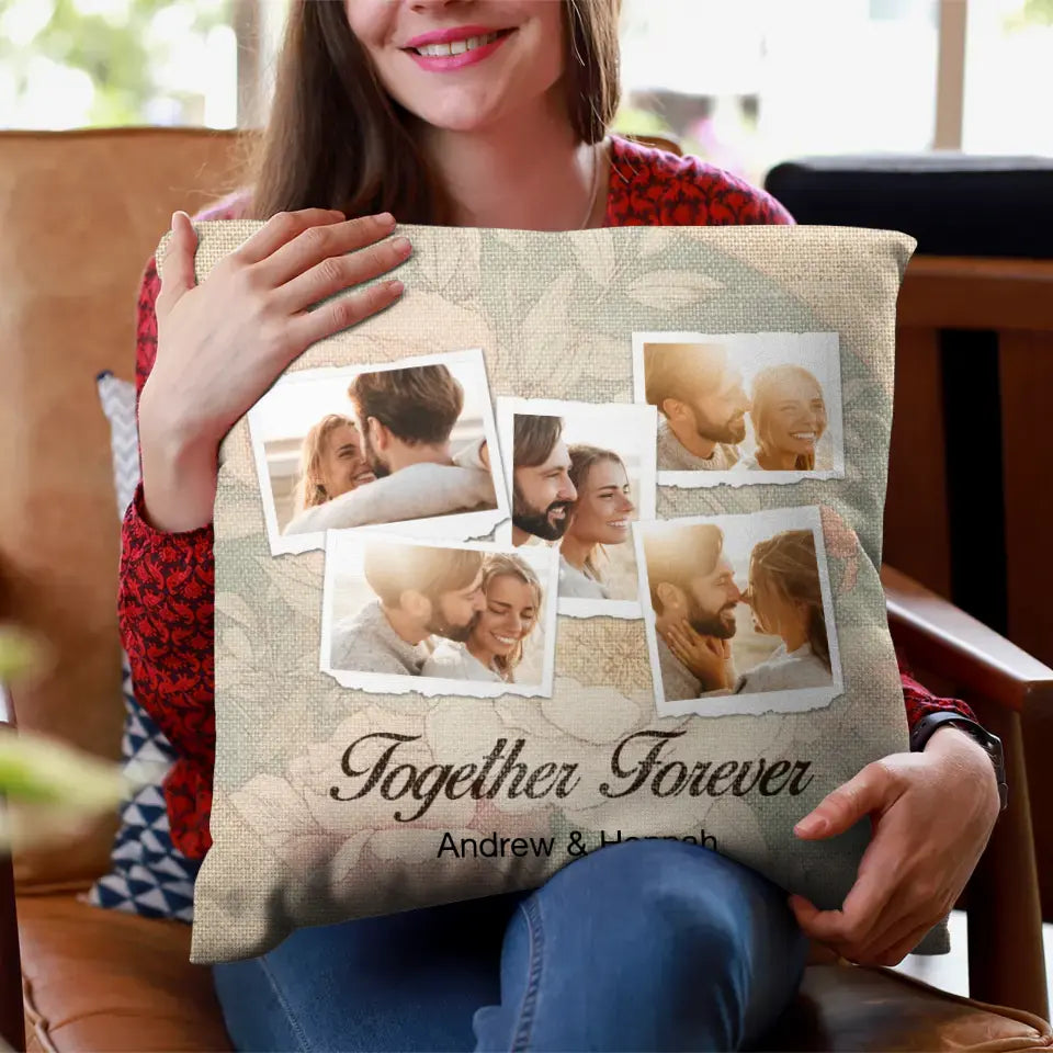Together Forever - Custom Photo - Personalized Gifts For Couple - Pillow