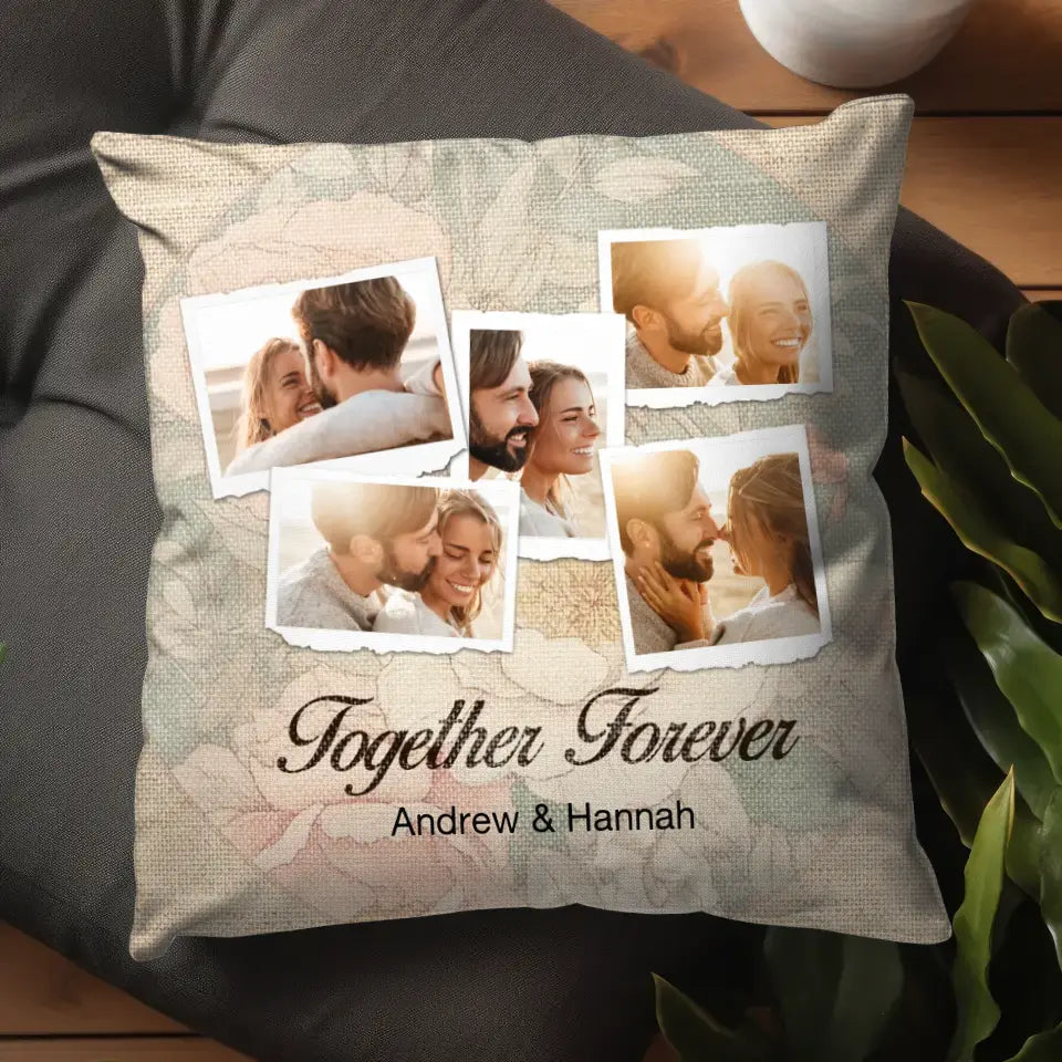 Together Forever - Custom Photo - Personalized Gifts For Couple - Pillow