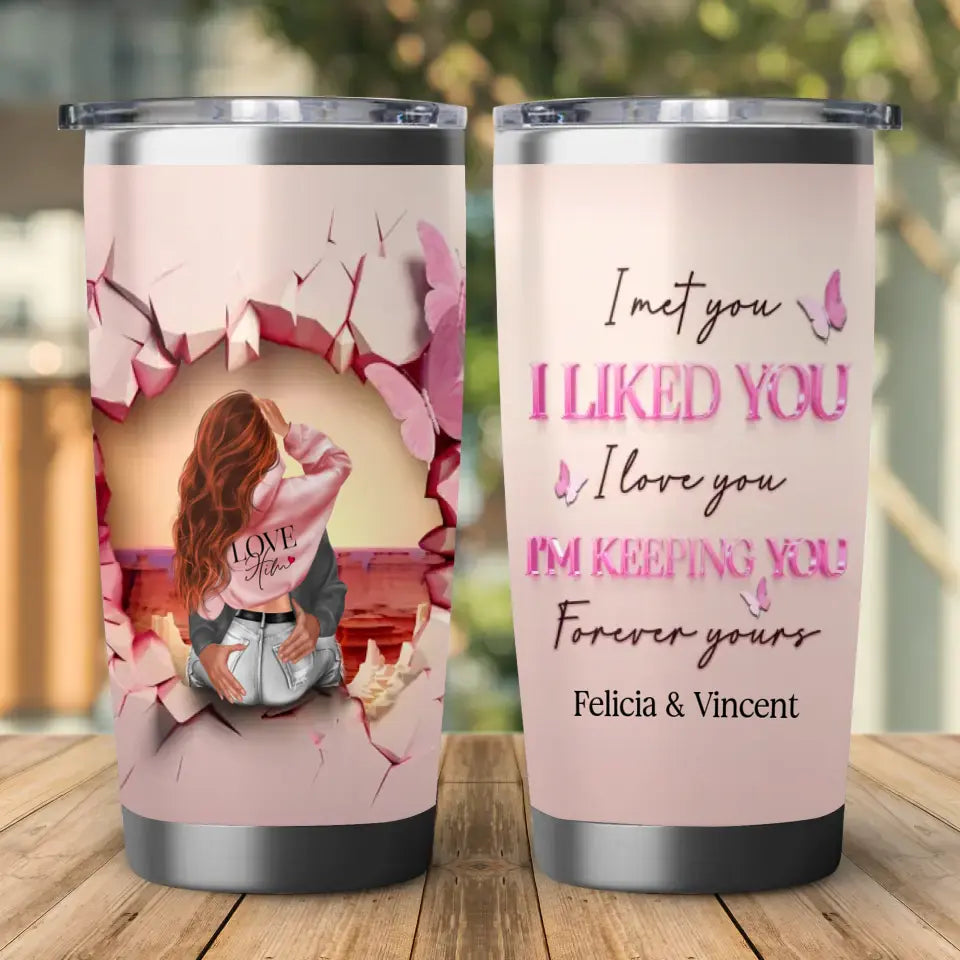 I'm Keeping You Forever - Custom Name - Personalized Gifts For Couple - 20oz Tumbler