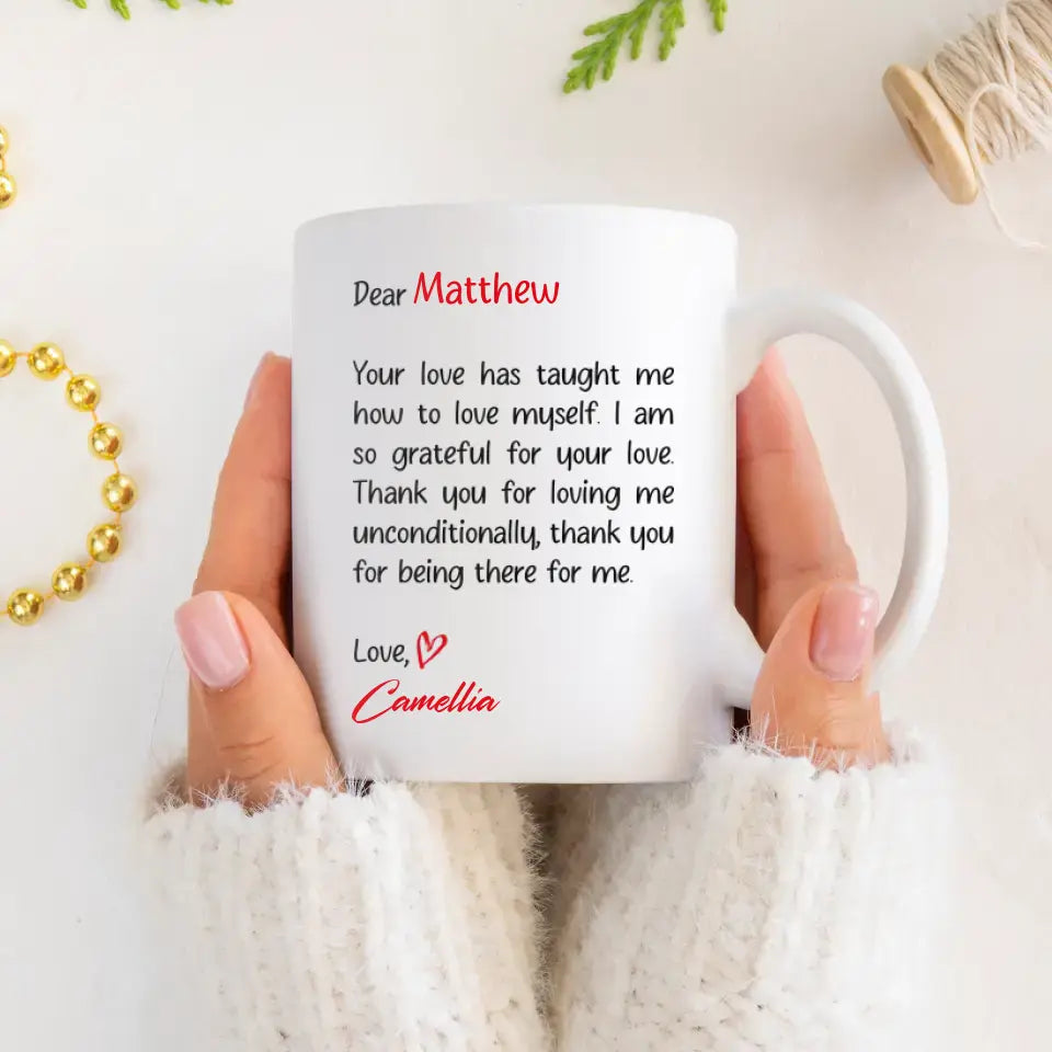 Dear Love - Custom Photo - Personalized Gifts For Couple - Mug