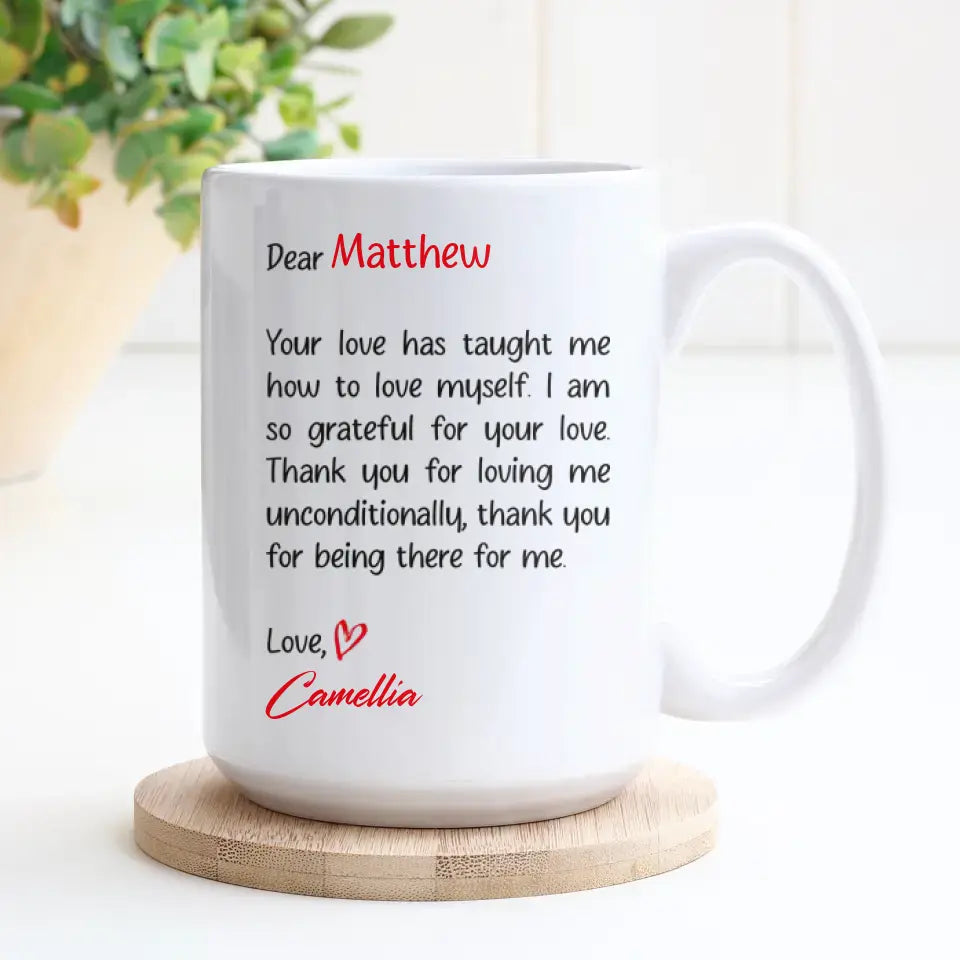 Dear Love - Custom Photo - Personalized Gifts For Couple - Mug